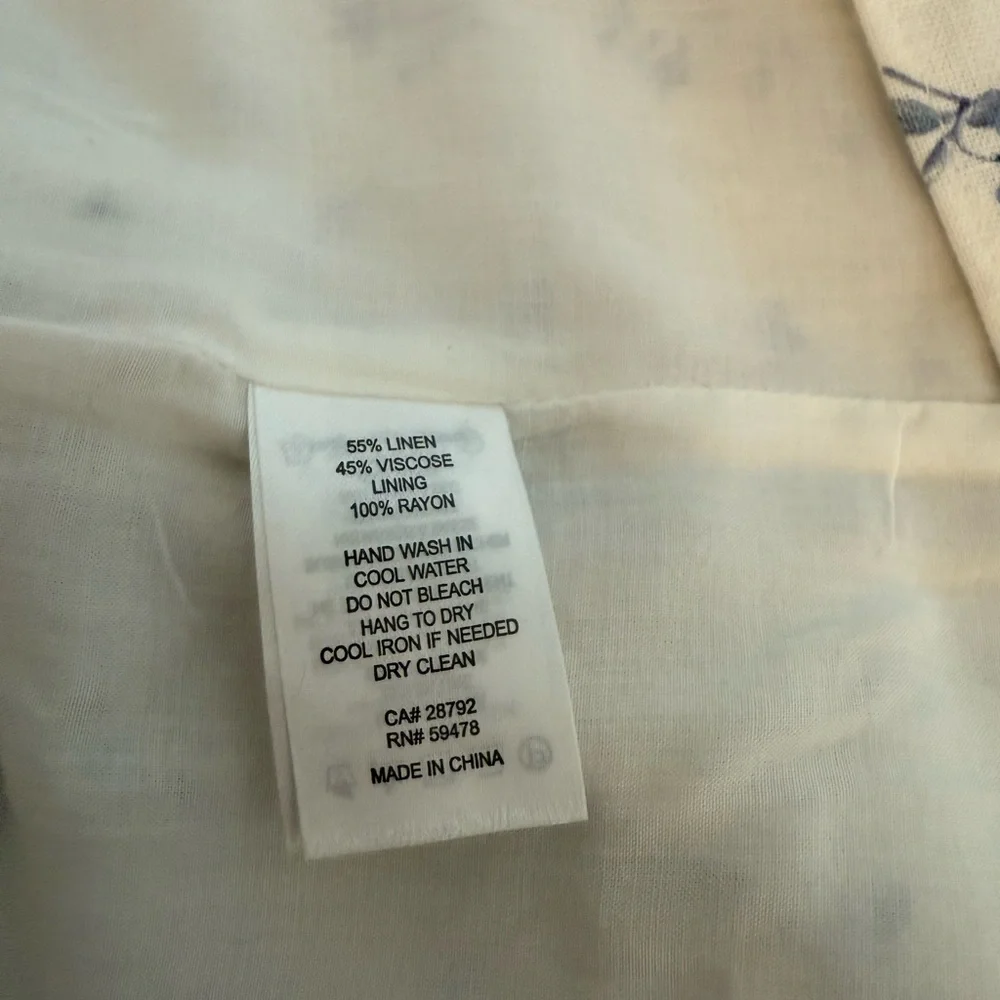 🆕 House Of Harlow 1960 Linen Size S Dress Smocked Bodice Front Slit Beachy - Picture 8 of 9